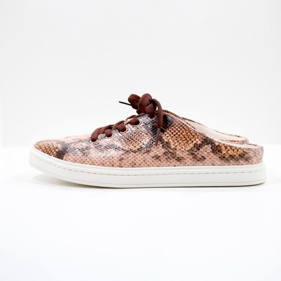 SOUL Naturalizer Kemper Brown Python Print Patent Leather Mules - 9.5 Wide - Picture 1 of 7